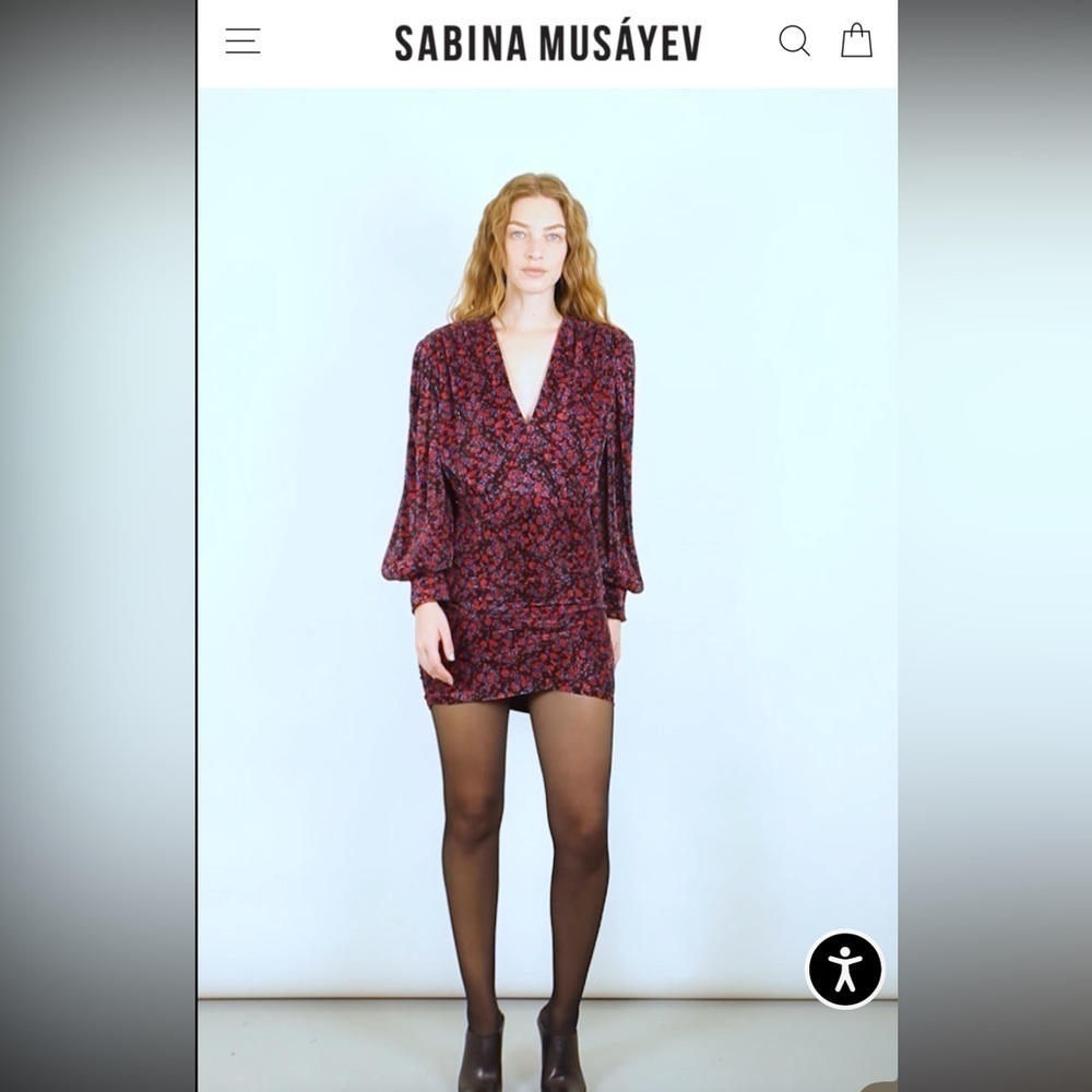 SABINA MUSAYEV CAPELLA IN BLACK PRINT 🌺 XS